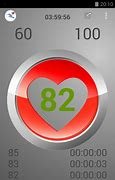 PulsePro reading screen with a heart rate value displayed in the center