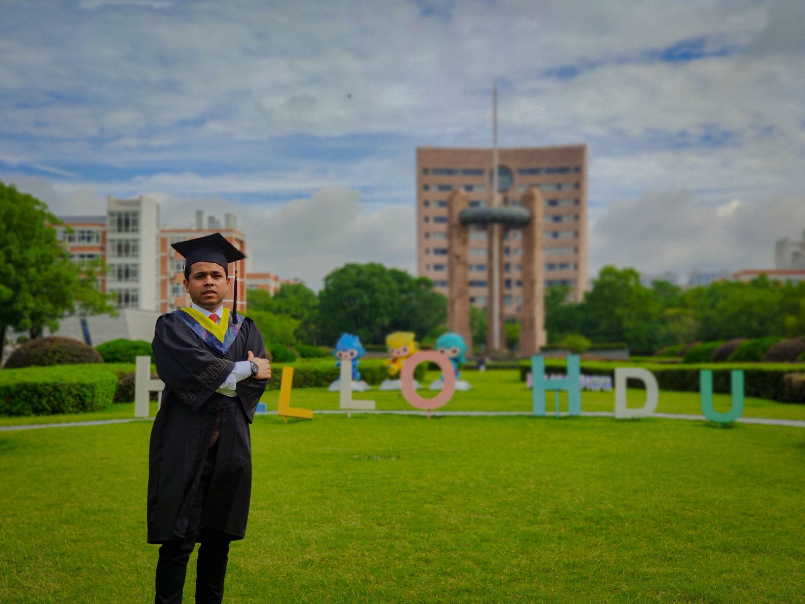 Graduation day moment 5 featuring Hasnat Jani Rafin and university celebration