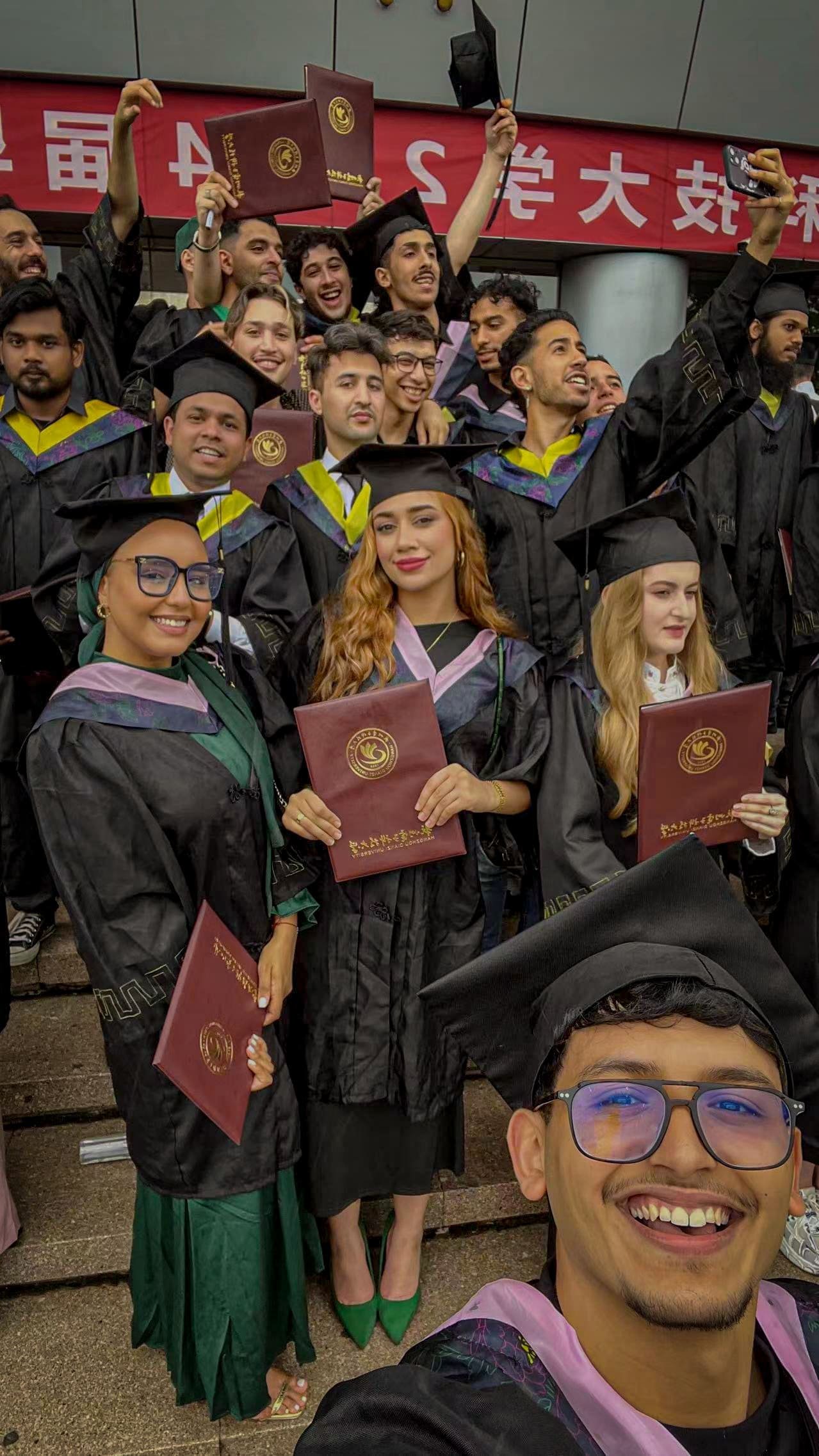 Graduation day moment 7 featuring Hasnat Jani Rafin and university celebration